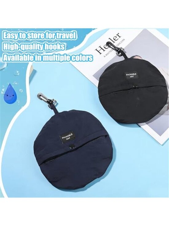2Pcs Unisex Waterproof Bucket Rain Hats Packable Sun Hat Quick Dry main image 2